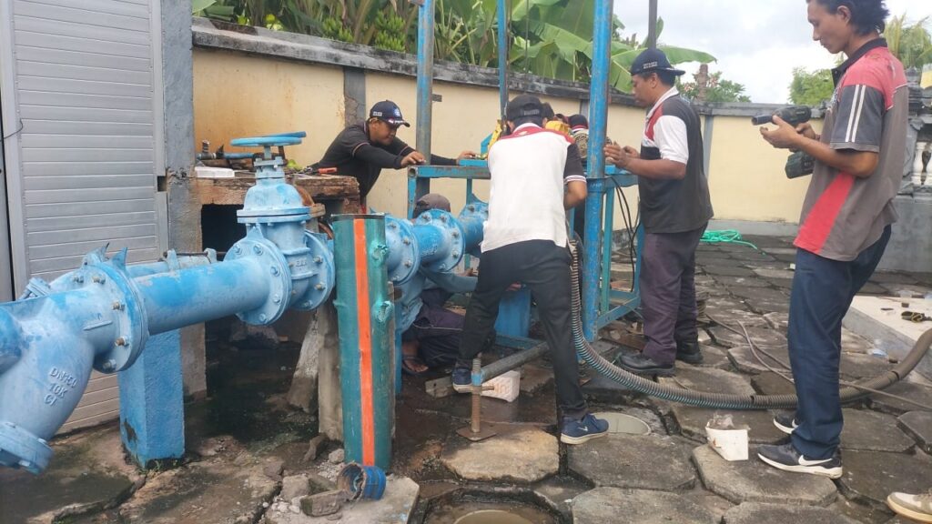 Kebocoran Pipa Hisap Sumur Bor Kerobokan Ganggu Layanan Air Bersih di Desa Kerobokan, Desa Penarukan dan Sekitarnya