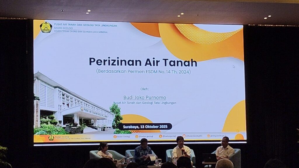 Perumda THB Ikuti Bimtek Izin Pengusahaan, Perpanjangan, dan Penataan Air Tanah bagi BUMD Air Minum di Surabaya.