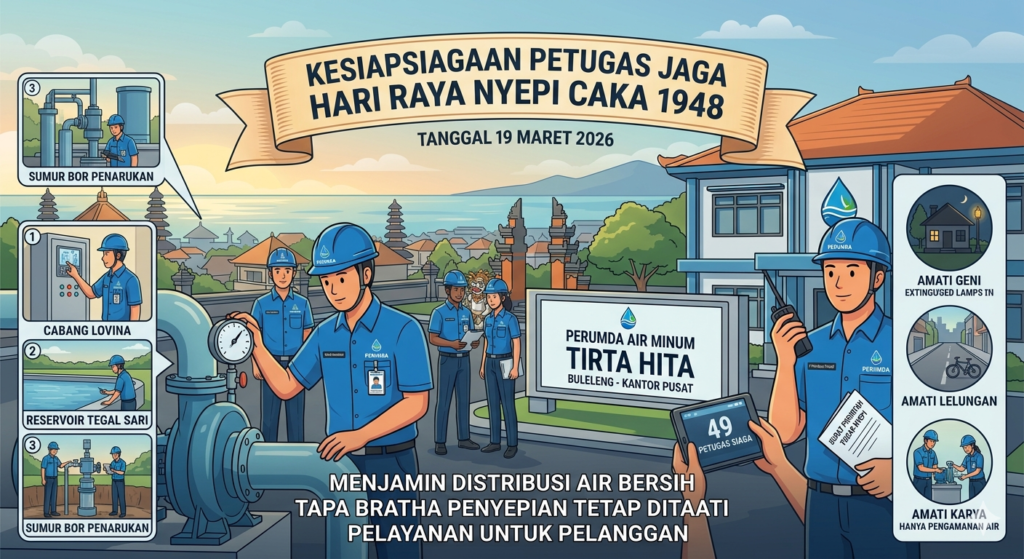 PERUMDA THB Siagakan Petugas Jaga Pastikan Distribusi Air Lancar Selama Nyepi Caka 1948