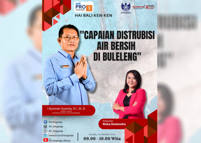 Pro 1 RRI Singaraja Gelar Dialog Interaktif, Perumda Tirta Hita Buleleng Bahas Capaian Distribusi Air Bersih