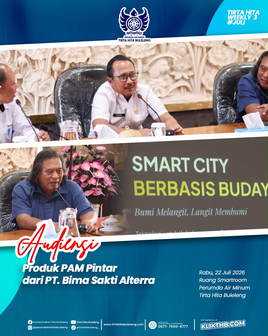 Perumda Air Minum Tirta Hita Buleleng Terima Audiensi PT Bima Sakti Alterra Bahas Inovasi PAM Pintar