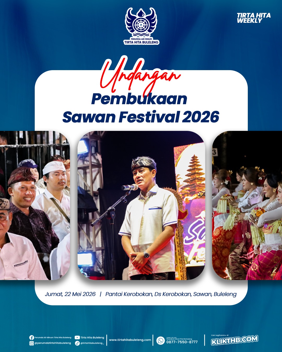Direktur Utama Perumda Tirta Hita Buleleng Hadiri Pembukaan Sawan Festival 2026