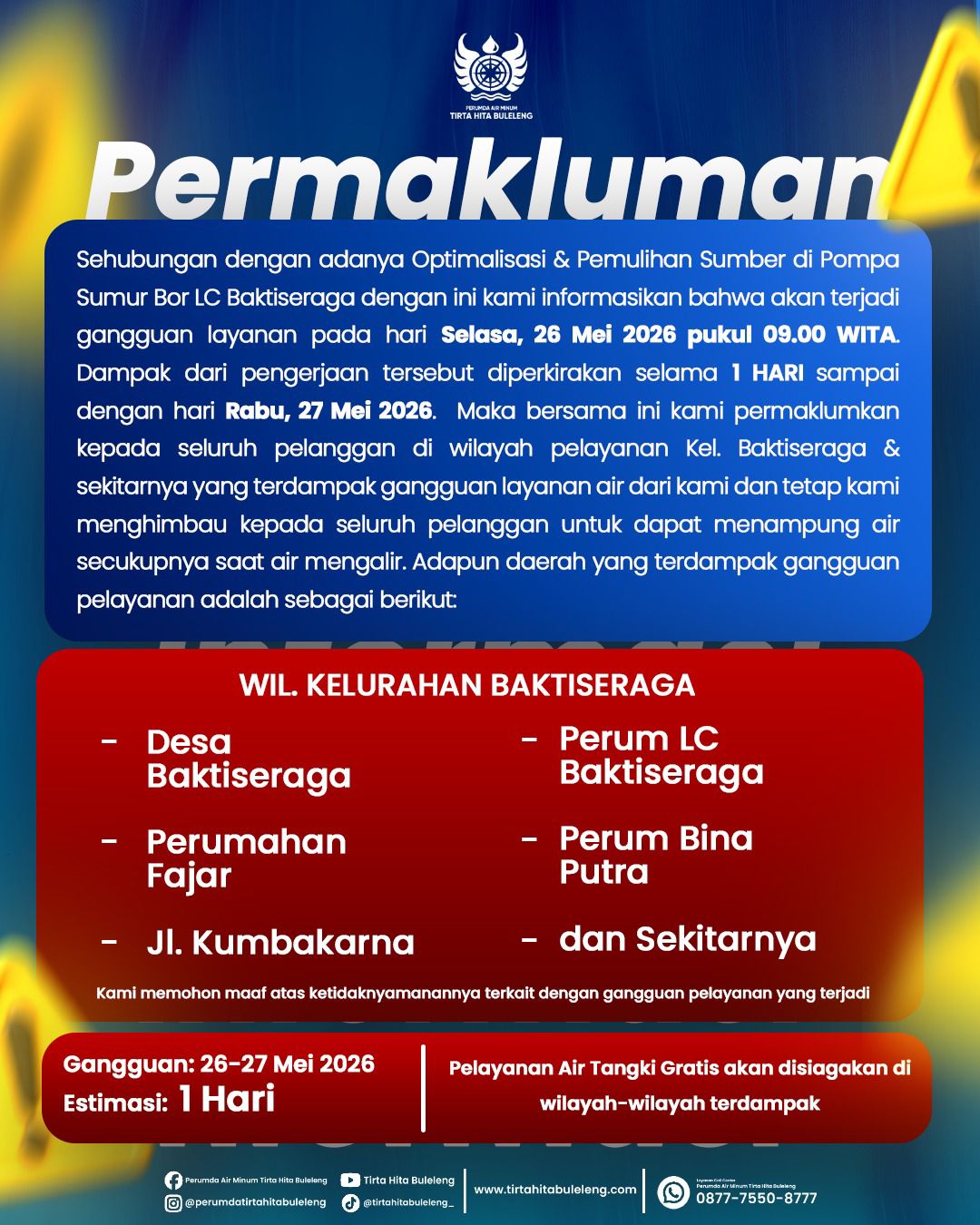PERMAKLUMAN GANGGUAN PELAYANAN