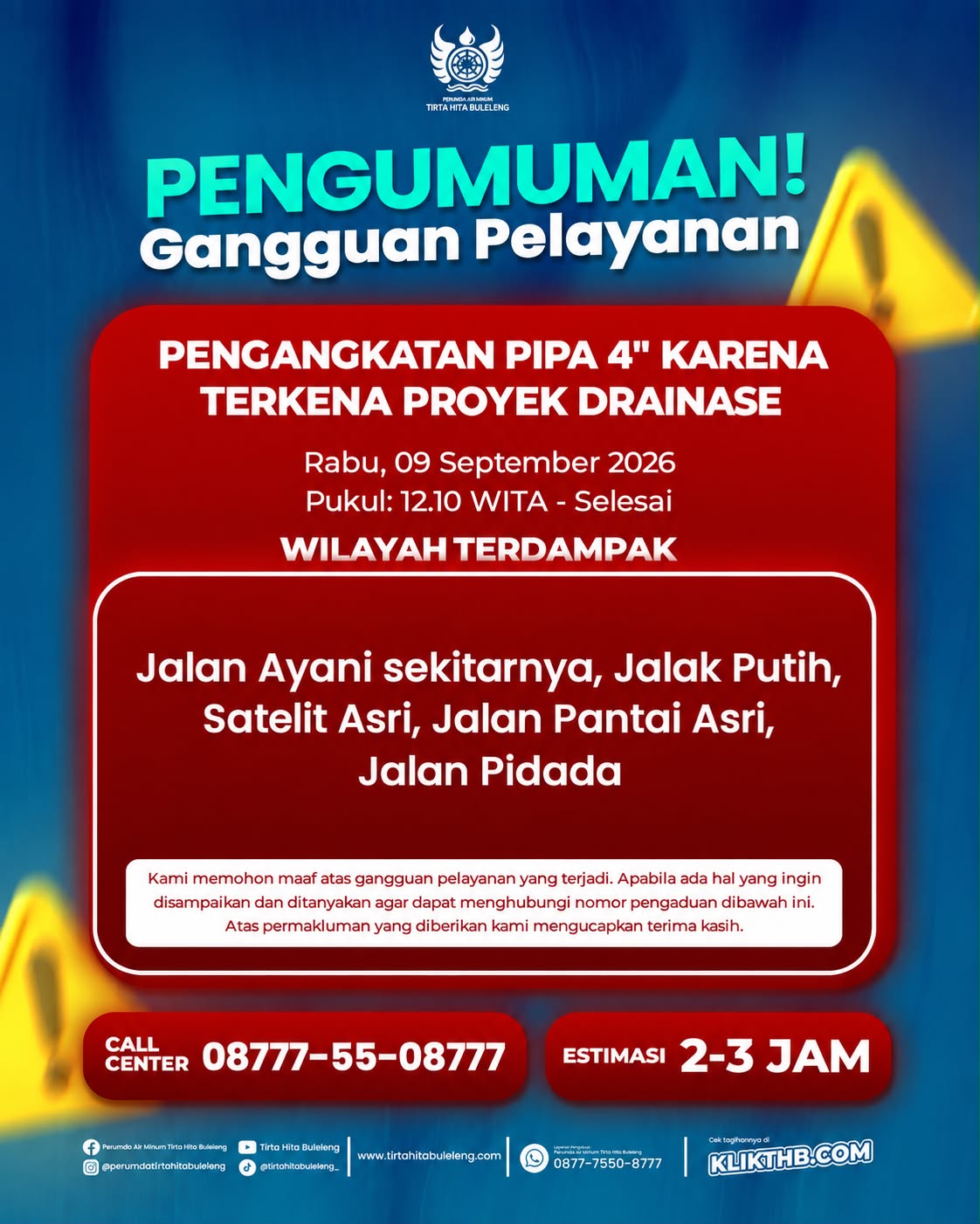 Pengumuman Gangguan Pelayanan